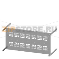 SIVACON S4 EBS SENTRON 3VA 3VA10 (100A) 3-pole Upright mounting position Fixed mounting, Plug-in socket Number of switches 7 Height 350 mm Width 800 mm Branch height 350, 450mm Siemens 8PQ6000-8BA47