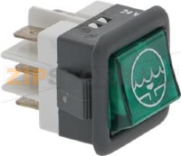 КНОПКА СЛИВА, ЗЕЛЕНАЯ 24 В