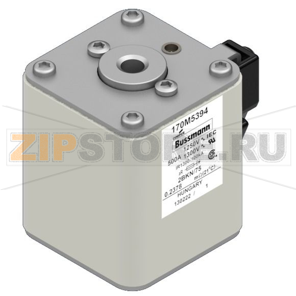 Предохранитель, 500 A, AC 1250 В, 100 кА, size 2, 61x75x77 мм, aR, IEC UL Eaton FUSE 500A 1250 