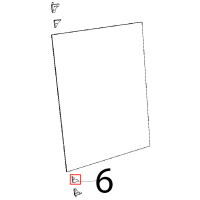 Internal glass hinge seal Unox XB 895
