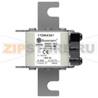Предохранитель, 350 A, AC 690 В, 200 кА, size 1, 53x69x111 мм, aR, IEC Eaton FUSE 350A 690V 1EK