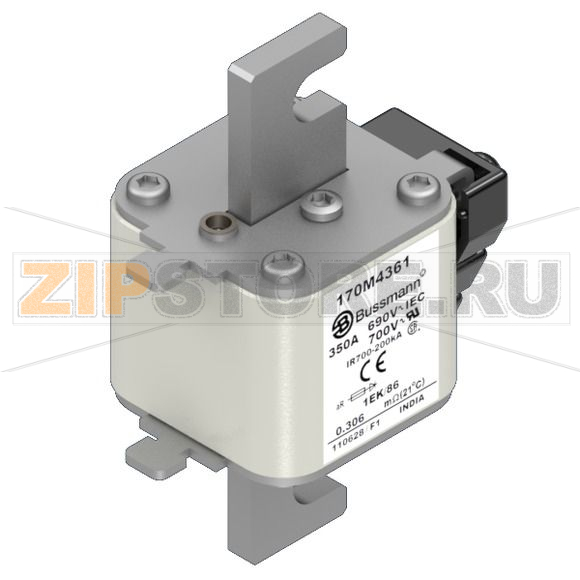 Предохранитель, 350 A, AC 690 В, 200 кА, size 1, 53x69x111 мм, aR, IEC Eaton FUSE 350A 690V 1EK 