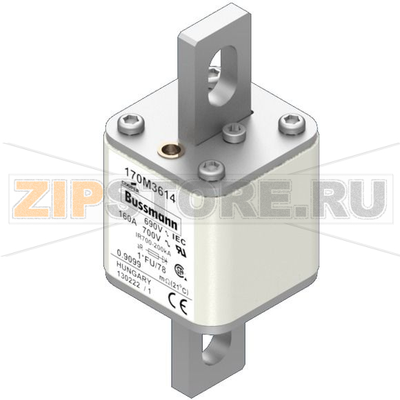 Предохранитель, 160 A, AC 690 В, 200 кА, size 1, 45x45x110 мм, aR, IEC UL Eaton FUSE 160A 690V 