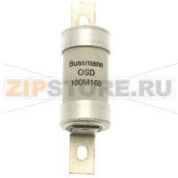 Предохранитель, 100 A, AC 415 В, 80 кА, BS88, 26x95 мм, gM, BS Eaton 100M160 415V AC BS88 gM FUSE