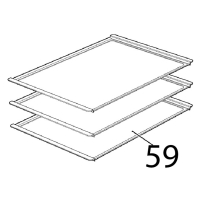 Teglia 460x330, piana alluminio Unox XFT 110