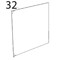 Vetro interno 743x620x6 BETFL Unox XBC 615EG