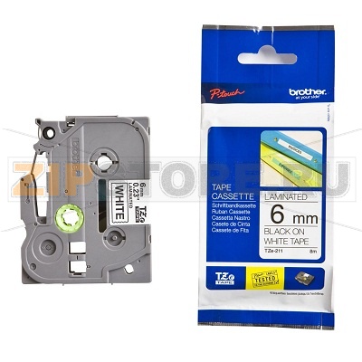 Самоклеящаяся непрерывная ламинированная лента Brother черн/бел (шир. 6 мм) 