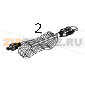 Кабель USB TSC MX340P USB-кабель для принтера TSC MX340PЗапчасть на деталировке под номером: 2