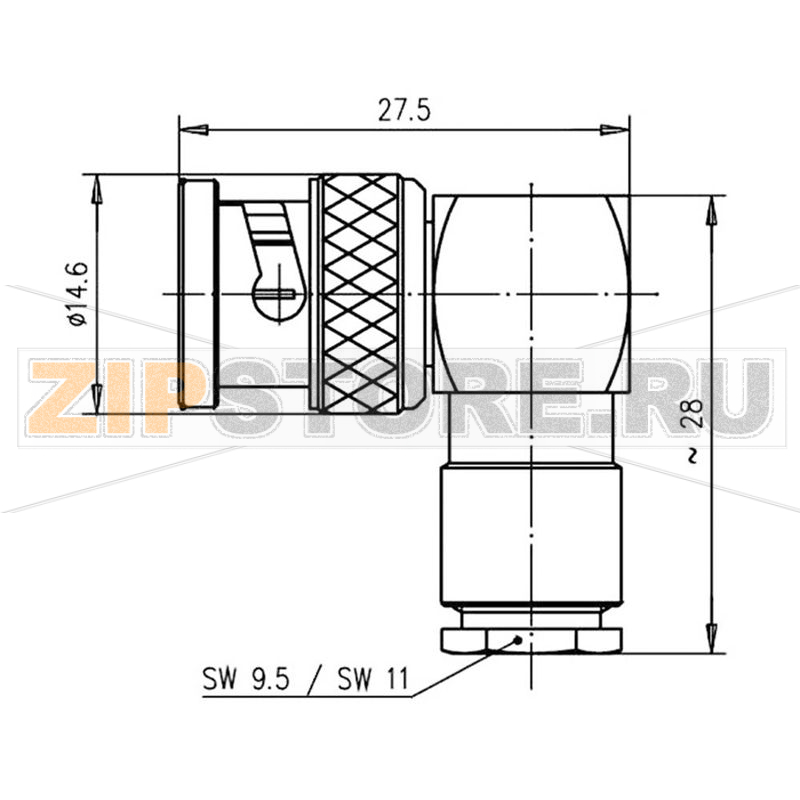 Разъем BNC, 50 Ом, 1 шт Telegärtner J01000A0007 