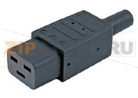 Hyperline CON-IEC320C19 Разъем IEC 60320 C19 220В 16A на кабель, контакты на винтах (плоские контакты внутри разъема), прямой