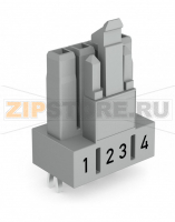 Розетка для печатных плат; прямые; 4-пол.; Код. B; серые Wago 890-844