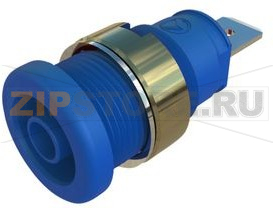 Разъем лабораторный 32 А, 1 кВ, синий Hirschmann SEB 2620 F6,3 NI BLUE 
