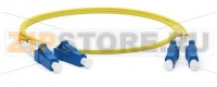 Hyperline FC-D2-9-LC/UR-LC/UR-H-5M-LSZH-YL (FC-9-LC-LC-UPC-5M) Патч-корд волоконно-оптический (шнур) SM 9/125 (OS2), LC/UPC-LC/UPC, duplex, LSZH, 5 м