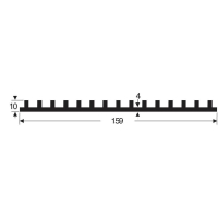 Радиатор 2.5 K/Вт, 159х25х100 мм Fischer Elektronik SK105