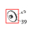 Gear wheel 0.5x54-14 Zebra TTP-2030