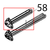 Resistenza 2500 Вт flangia triangolare Teikos TS601