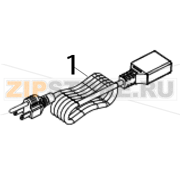 Power cord / AU TSC TTP-384MT Power cord / AU TSC TTP-384MTЗапчасть на деталировке под номером: 1