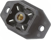 Разъем квадратный 10 А, 50 В, IP65, 4 контакта Hirschmann G 4 A 5 M BLACK