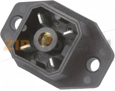 Разъем квадратный 10 А, 50 В, IP65, 4 контакта Hirschmann G 4 A 5 M BLACK 
