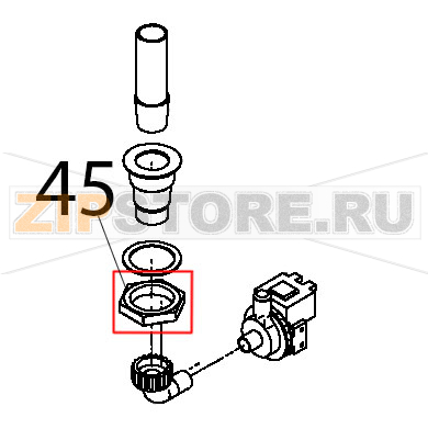 Ghiera fissaggio piletta scarico grande Teikos TS983 Ghiera fissaggio piletta scarico grande Teikos TS983Запчасть на деталировке под номером: 45