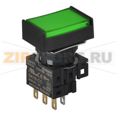 Выключатель кнопочный, Ø отверстия: 16 мм Autonics S16PRT-H3GC24 