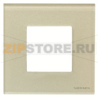 Рамка одноместная, двухмодульная, жемчужное стекло ABB 2CLA227100N3501