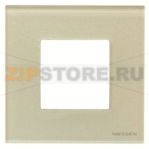 Рамка одноместная, двухмодульная, жемчужное стекло ABB 2CLA227100N3501 