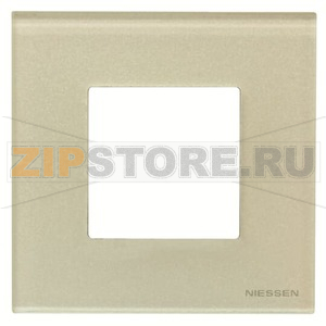 Рамка одноместная, двухмодульная, жемчужное стекло ABB 2CLA227100N3501 