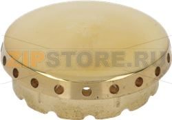 BURNER CAP PERFORATED BRASS POLISHED 