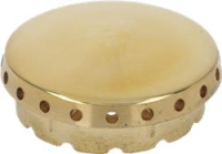 BURNER CAP PERFORATED BRASS POLISHED
