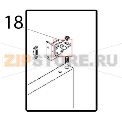 Door top hinge Angelo Po FM611E1 Door top hinge Angelo Po FM611E1Запчасть на деталировке под номером: 18