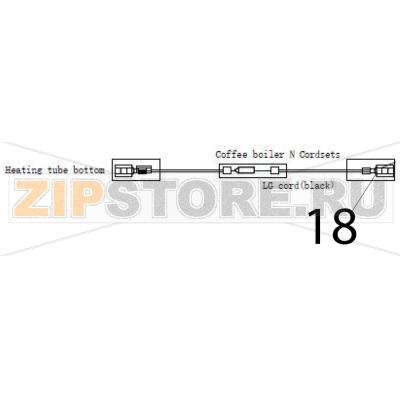 Coffee boiler N cordsets Hurakan HKN-ME709 Coffee boiler N cordsets Hurakan HKN-ME709Запчасть на деталировке под номером: 18