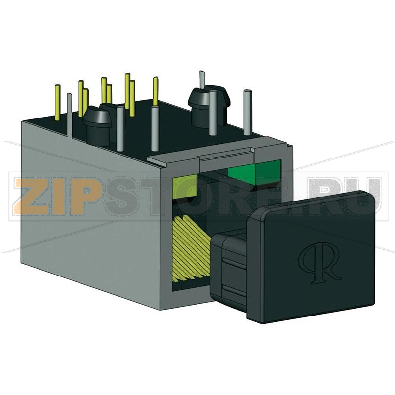 Заглушка, материал: силикон, каучук, черная, 1 шт Richco RJ45 