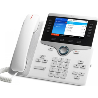 IP-телефон 48 В, 2xGE (PoE), 5 линий, SIP, 800х480 пкс, 1xUSB, RJ-9 Cisco CP-8851-W-K9