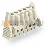 MCS MIDI Розетка под пайку THT; 0.6 x 1.0 mm solder pin; угловые; 100% защита от неправильного подсоединения; Фиксирующий рычаг; Шаг контактов 5 мм; 11-пол.; светло-серые Wago 722-141/039-000