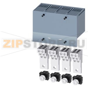 КЛЕММА ДЛЯ КРУГЛОГО ПРОВОДА МЕДН. 6 КАБЕЛЕЙ 4 ШТ. ПРИНАДЛЕЖНОСТЬ ДЛЯ ВТЫЧНОГО ЦОКОЛЯ/ВЫКАТНОЙ КОРЗИНЫ 3VA2 100/160/250 Siemens 3VA9264-0JF60 