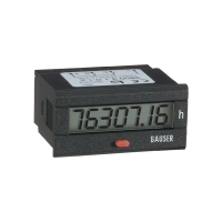 Счетчик времени цифровой 45x22 мм Bauser 3800/008.3.1.0.1.2-001