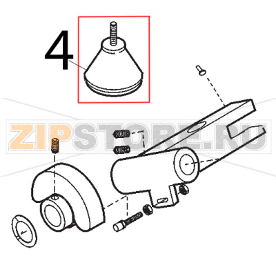 Piedino piccolo doppio M5 a punta Sirman Mirra 220 Piedino piccolo doppio M5 a punta Sirman Mirra 220Запчасть на деталировке под номером: 4