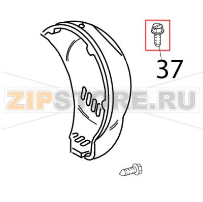 Screw KitchenAid 5K45SSEWH Screw KitchenAid 5K45SSEWHЗапчасть на деталировке под номером: 37