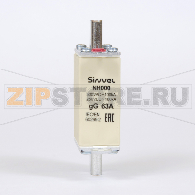 Предохранитель с бойком 63 A, габарит 000, gG Sinvel FNH000S-63 