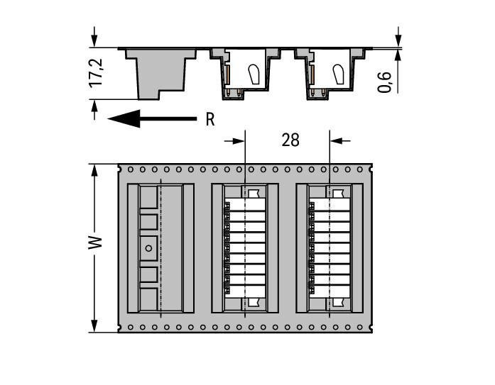 MCS MINI HD Вилка под пайку THR, 2-рядн.; 0.8 x 0.8 mm solder pin; угловые; 100% защита от неправильного подсоединения; Рычаги; упаковка в ленте на бобине; Шаг контактов 3,5 мм; 2 x 13-полюсов; черные Wago 713-1433/116-000/997-408 Вилки для пайки оплавлением припоя для поверхностного монтажаРазделенные разъемы выводов предотвращают повреждения и обеспечивают вилкам защиту от касания в неподсоединенном состоянии100% защита от неправильного подсоединенияВозможны варианты кодировки...