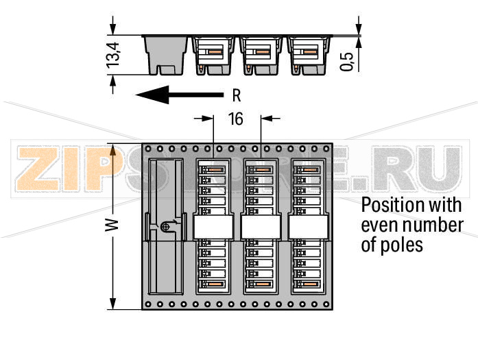 MCS MINI THR male header; 1.0 x 1.0 mm solder pin; angled; 100% protected against mismating; in tape-and-reel packaging; Pin spacing 3.5 mm; 16-pole; black Wago 734-176/105-604/997-408 Вилки для пайки оплавлением припоя для поверхностного монтажаДоступны в ленте на бобине для автоматической сборкиОптимальная теплопроницаемость благодаря дизайну корпуса контакта обеспечивает более низкие температуры пайки100% защита от неправильного подсоединенияВозможны варианты кодировки...