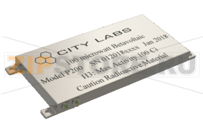 Батарея атомная City Labs Inc NanoTritium P200 Характеристики: 100 мкВт