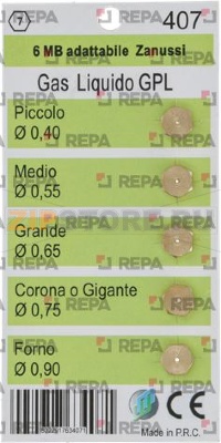 LPG INJECTORS 6MB ZANUSSI KIT 5 PCS 