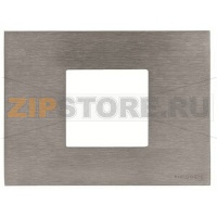 Рамка на 2 модуля, натуральная сталь ABB 2CLA247200N4001