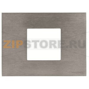 Рамка на 2 модуля, натуральная сталь ABB 2CLA247200N4001 