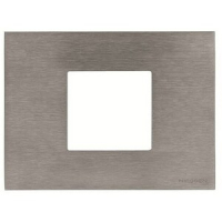 Рамка на 2 модуля, натуральная сталь ABB 2CLA247200N4001