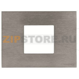 Рамка на 2 модуля, натуральная сталь ABB 2CLA247200N4001 