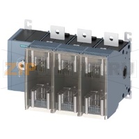 Разъединитель с предохранителем 630A, типоразмер 5, 3-пол.LV HRC-fuse Sz. 3 and 2 Frontoperatingmechanism left Basic device without handle плоские клеммы specific SIVACON part number Siemens 3KF5363-0LF11-8AA1