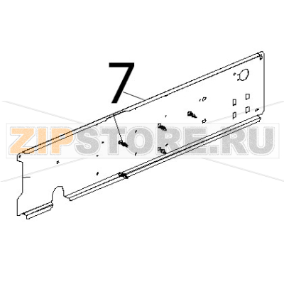 Profilo porta componenti inox Unox XVC 104 Profilo porta componenti inox Unox XVC 104Запчасть на деталировке под номером: 7